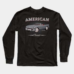 Retro American Classic 1953 Corvette T-Shirt Design Long Sleeve T-Shirt